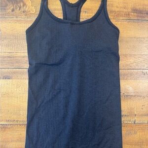 Black Ribbed Ebb To Street Lululemon Tank